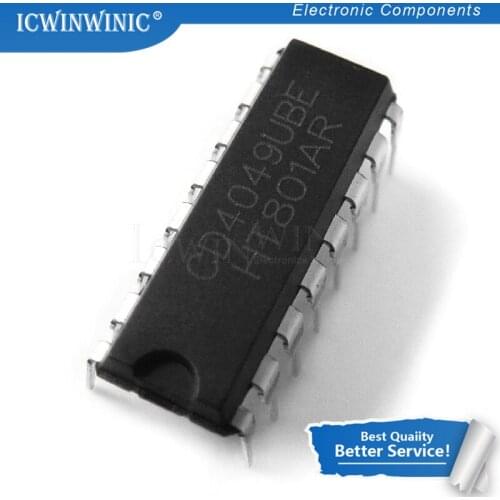 10PCS CD4049UBE DIP16 CD4049 DIP CD4049BE DIP-16 new and original IC