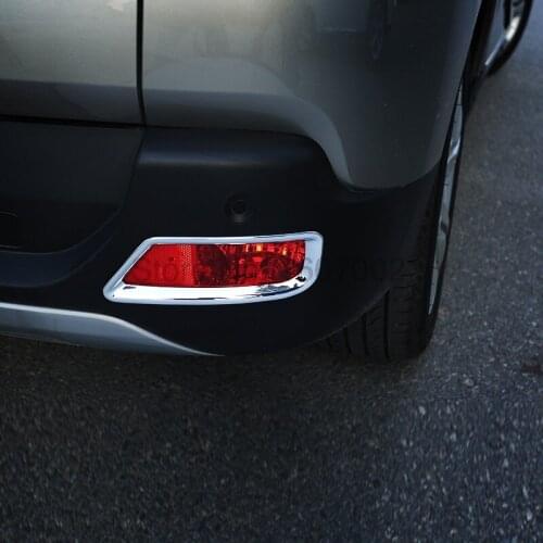 For Peugeot 3008 2013 2014 2pcs ABS Chromed Car Rear Tail Foglight Lamp Trim Cover Protective Accessories