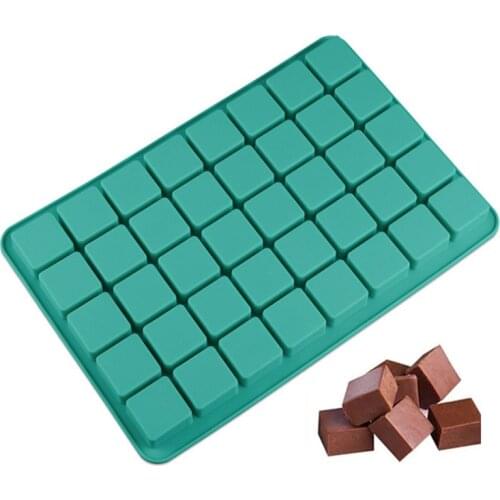 40 Cavity Cake Mold Mini Square Silicone Molds Caramel Chocolate Truffles Jelly Fondant Candy Mould Biscuit Cookie Baking Tools