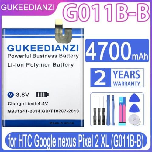 High Capacity GUKEEDIANZI Battery 4700mAh for HTC Google nexus Pixel 2 XL (G011B-B) Pixel2