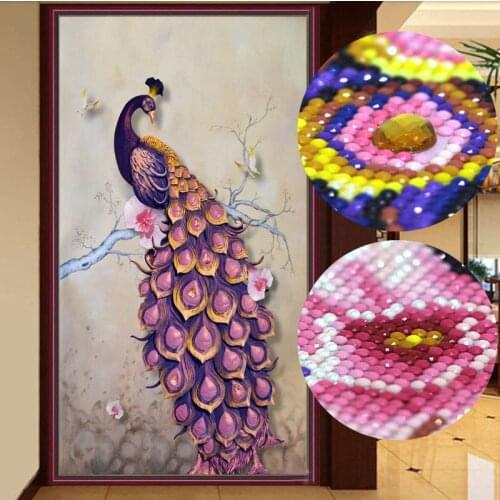 Special Shaped Borduren,Diamant Painting,Diamond Embroidery,Peacock 5d Diamond Mosaic Full Christmas