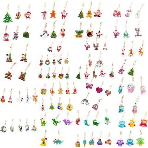 5d Diy Full Special Drill Diamond Keychain Kits Mosaic Art Crafts Rhinestone Drawing Keyring Pendant Decor Gifts