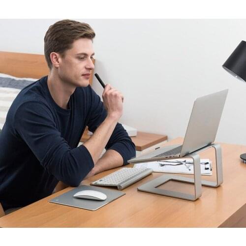 Aluminum Laptop Cooling Stand for Macbook Air Pro Retina Increase Height Vertical Laptop Holder for Lenovo HP 17 Inch Notebook