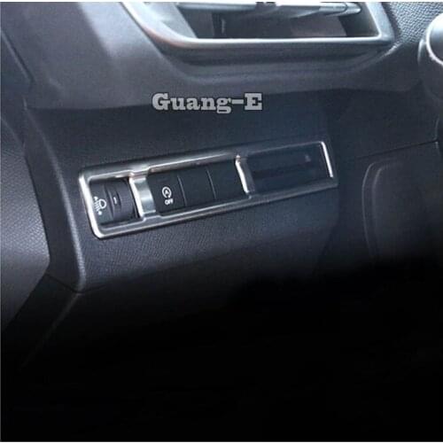 Car Stick Cover Front Head Fog Intelligent Light Switch Trim Frame Lamp 1pcs For Peugeot 3008 GT 3008GT 2016 2017 2018 2019 2020