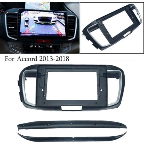 Car Stereo Radio Fascia Frame Panel Trim 2 Din Dash Fit for Honda Accord 2013-2018