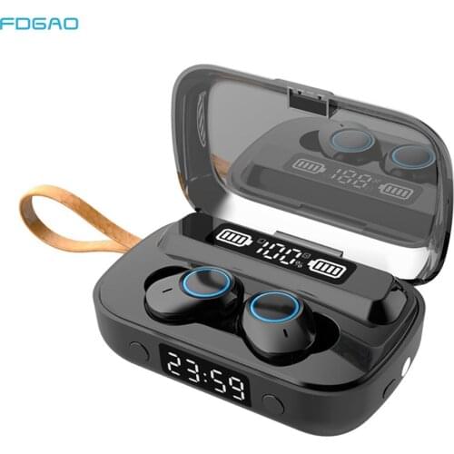 Wireless Headphones TWS for Bluetooth Earphones 2000mAh Charging Box Sports Waterproof Headsets Stereo Earbuds with Microphones