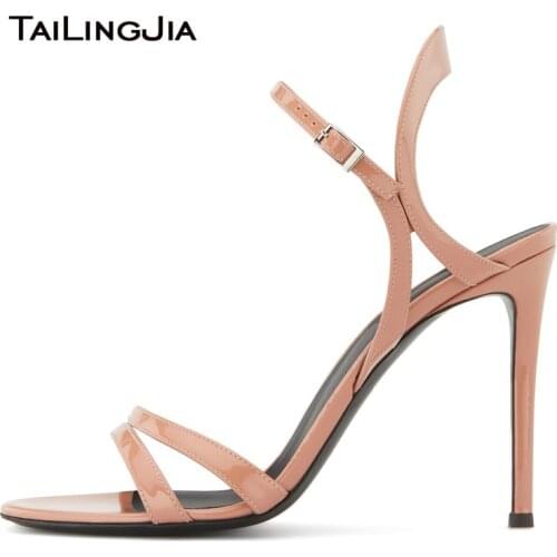 Elegant Nude Sandals Shoes Woman 2019 Women Summer High Heels Ladies Open Toe Bride Wedding Sandal Womens Stiletto Buty Footwear
