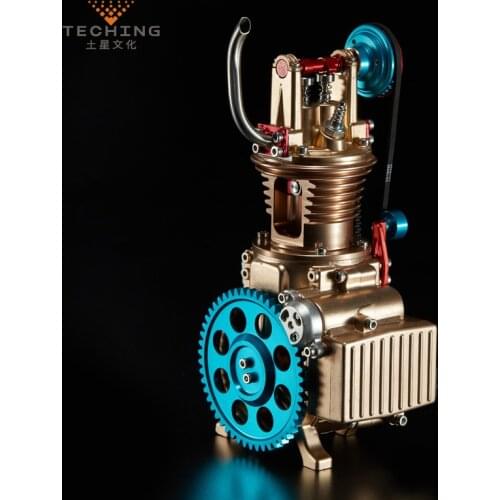 Full Metal Assembling Single cylinder Gasoline Engine Model Building Kits Collection Researching Industry Study / Toy / Gift