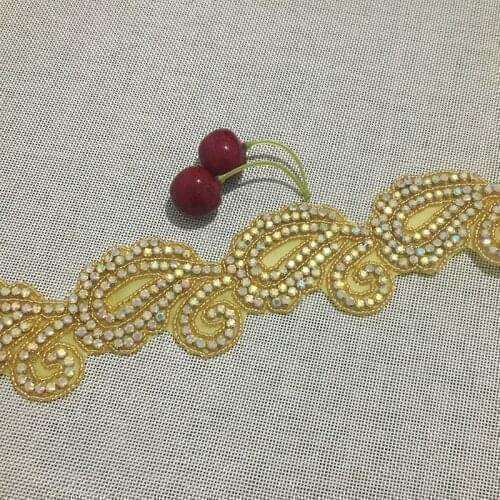 10Yards Crystal Rhinestone Trim Chain AB Iron On Crystals Trim For DIY Bridal Wedding Dress Belt Jewelry Making Necklace