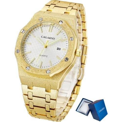 Gold Men Watches Luxury Brand Quartz Watches Men Dress Business Watch Man Full Stainless Steel Luminous Wristwatch Reloj Hombre