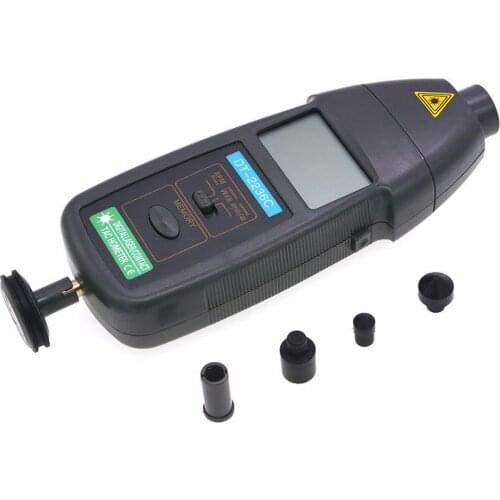 2In1 Digital Tachometer Rotational Speed Meter Contact Motor RPM Meter DT2236C Tach Tools Contact photoelectric speedometer