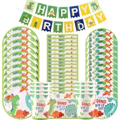 Dinosaur Tableware Dinosaur Party Supplies Jungle Animal Theme Party Decor 1st Birthday Party Decor Kids Baby Shower Boy Decor