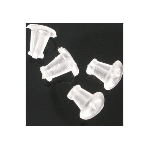 DoreenBeads 300 Rubber Back Earring Stoppers Findings 5x5mm