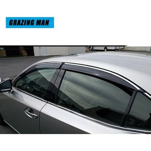 Sun visor High Quality black color Car Window Visor Wind Deflector Sun Rain Guard Defletor For IS250 2009