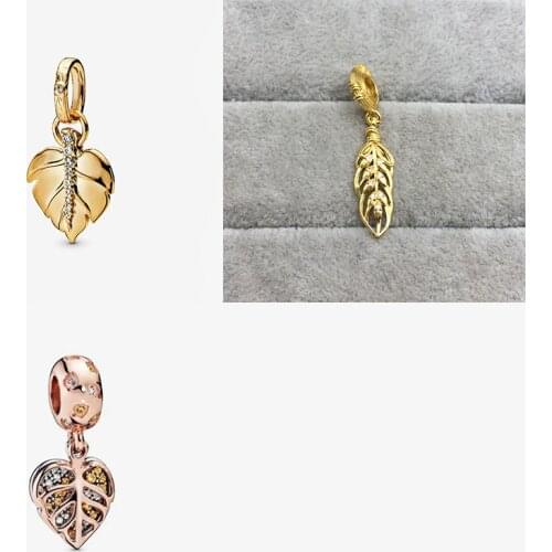 2020 Fashion New Glamour Glittering Leaf Feather Pendant Collection Exquisite Womens Party Romantic Jewelry Accessories