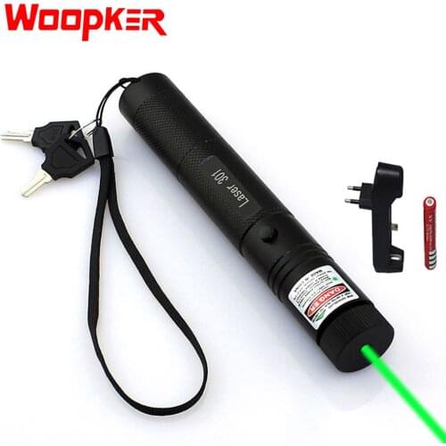 Powerful Adjustable Focus Burning Green Laser Pointer Pen 532nm Continuous Line 500 to 10000 meters