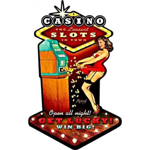 Window Decal Vintage Casino Pinup Custom Pin-Up Girl Car Styling Sexy Beauty Car Sticker high quality KK Vinyl Cover scratches