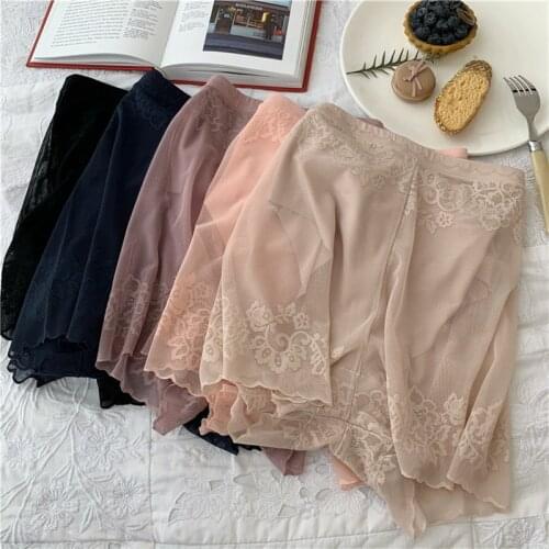 Seamless Underwear Shorts Women Soft Cotton Safety Short Pants Female Sexy Lace Boxers Women Plus Size Boyshort Panties 2pcs