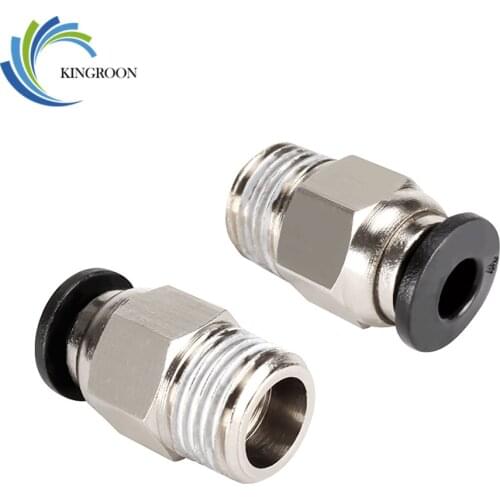 5pcs PC4-01 Pneumatic Connector For E3D V5 V6 3D Printer Parts Quick Jointer Feeding 1.75mm Filament Pipe Remote Push Bowden