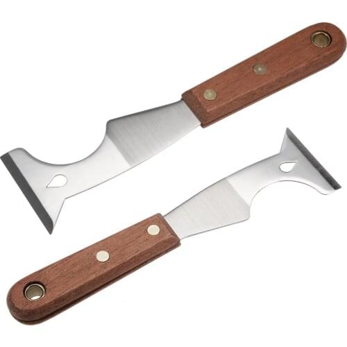 Uxcell 2pcs Putty Paint Scraper 60mm Stainless Steel Blade Wooden Handle for Wall Floor Tile Wood Spackle Caulk Removal