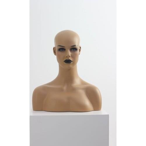 Female Fiberglass Mannequin Head Bust For Wigs