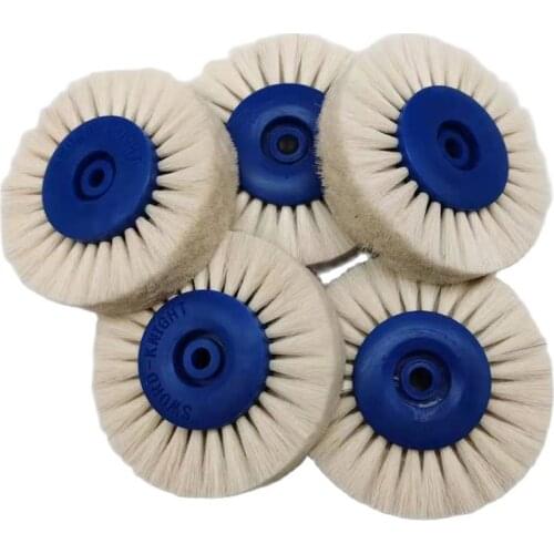 5pcs Dental Laboratory Lab Tools Materials Latch Polishing Brush Wheel Rotary Wool Goat Cotton Black Buff Dentistry Odontologia