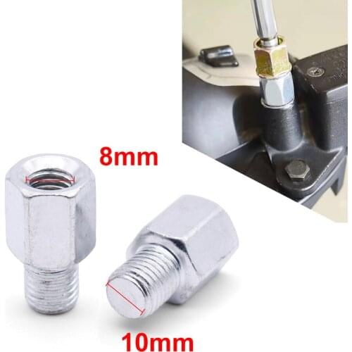 Universal Motorcycle Mirror Adapters M10 10MM M8 8MM Rearview Mirrors Conversion Bolt Clockwise Anti-clock Right Left Thread
