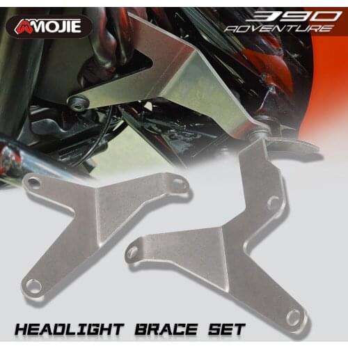 Motorcycle Headlight Reinforcement Mount Bracket Fork Ear Neck Brace Holder Clamp Motor Fork Mount 390 ADVENTURE 2019 2020 2021