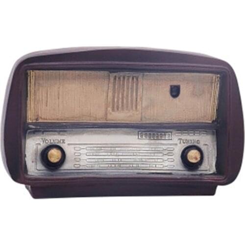 Vintage Resin Radio Model Retro Nostalgic Ornaments Old-Fashioned Bar Home Decor