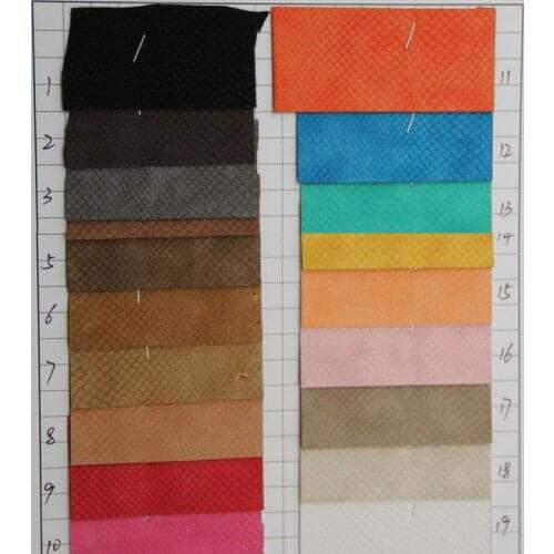 High quality New style frosted matte PU leather luggage bags serpentine leather material artificial leather fabric