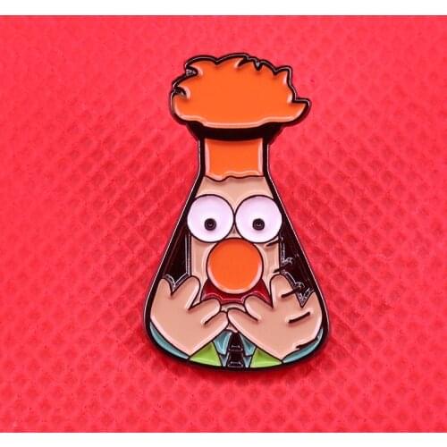 Beaker muppet inspired lapel pin funny chemical collection