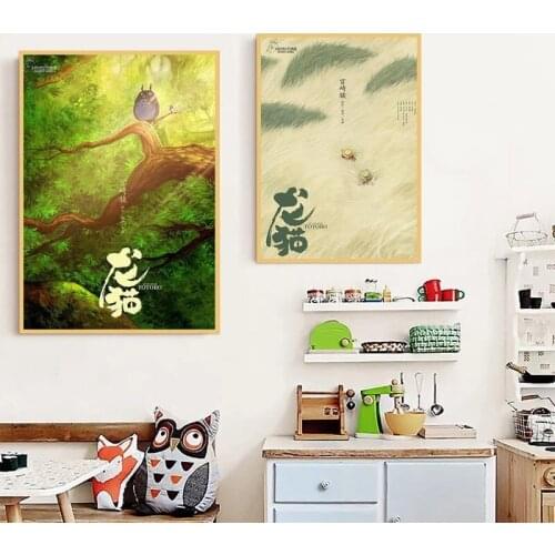 Famous Japan Anime My Neighbor Totoro Canvas Painting Modern Style Wall Pictures Posters Prints Art for Living Room Decoration