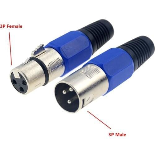 1pc Male Female Canon Caron XLR Audio cable 3P Three-core Canon balance plug Caron male and female plug Canon head