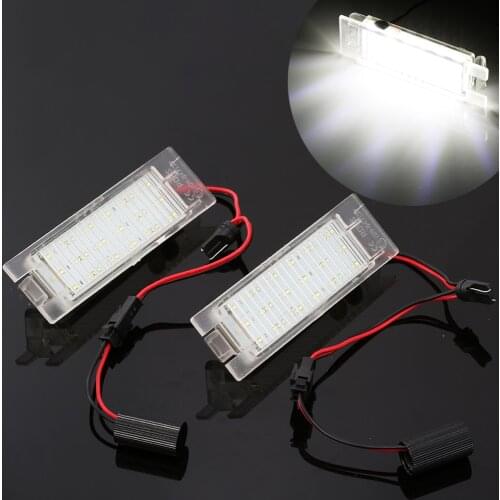 2pcs Car-Styling LED License Plate Lights For Opel Astra H J Insignia Zafira B Corsa C D E Meriva A B Vectra C