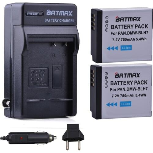 2X DMW-BLH7 BLH7 DMW-BLH7PP DMW-BLH7E Battery + Charger for Panasonic Lumix DMC-GM1, GM1, DMC-GM5, GM5, DMC-GF7, GF7,DMC-GF8,GF9