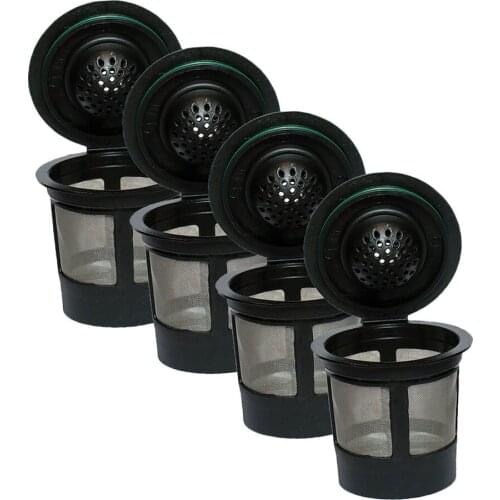 4pcs Reusable Coffee Filters K Cups Capsule Pod For for Keurig Classic Brewer