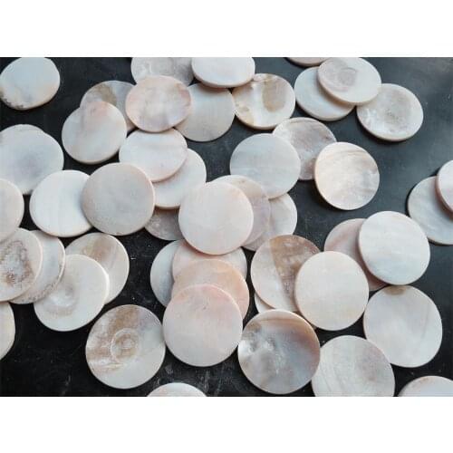 50Pcs decorate Inlay material white pearl shell round blanks size:45x(2-4mm)