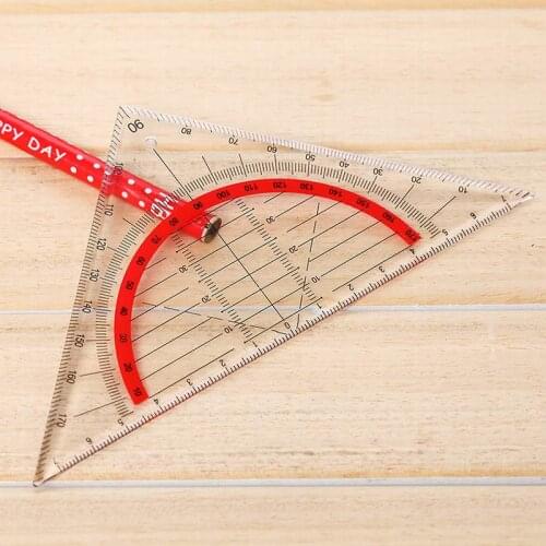 500 PCS Students Stationery Office Multi-function Set Square Triangle Multifunctional Ruler Protractor Triangle Coordinate