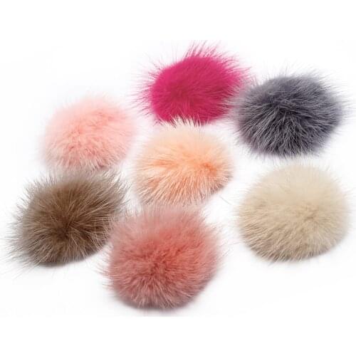 6pcs/lot 5cm Fur Balls DIY Pompon for Sewing on Knitted Keychain Scarf Shoes Hats DIY Jewelry Crafts Accessories