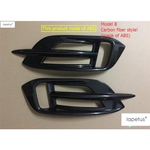 Lapetus Accessories Fit For Honda Civic 2016 2017 Rear Behind Fog Lamp Lights Molding Cover Kit Trim 2 Piece