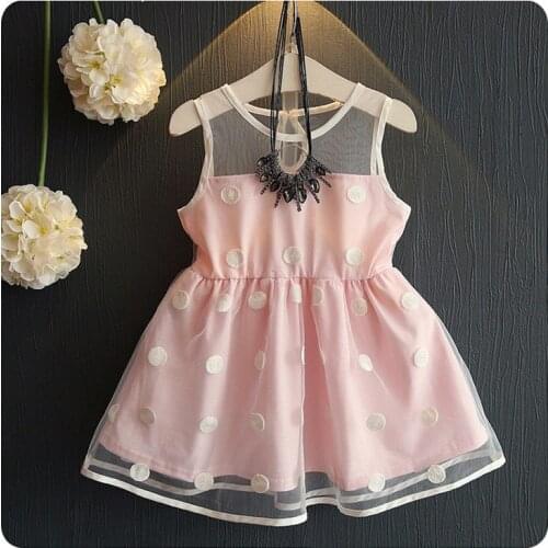 New Pattern Childrens Garment Girl Skirt Summer Wear 2016 Han Banchao Princess Baby Embroidery Wave Point Camisole