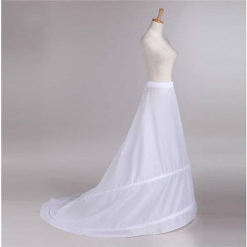 Enaguas Underskirt Wedding Skirt Slip Wedding Accessories Chemise 2 Hoops For A Line Tail Dress Petticoat Crinoline
