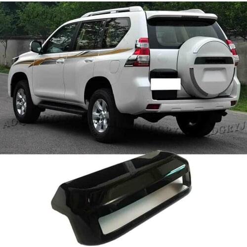 For TOYOTA PRADO FJ150 2014-2017 Glossy Black Tailgate License Moulding Trim Cover Car Styling Accessories