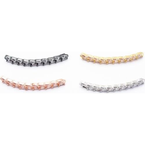 Curved Silver Crystal Jewellery Accessories Connector For Bracelet And Anklet Making Accessories Wholesale