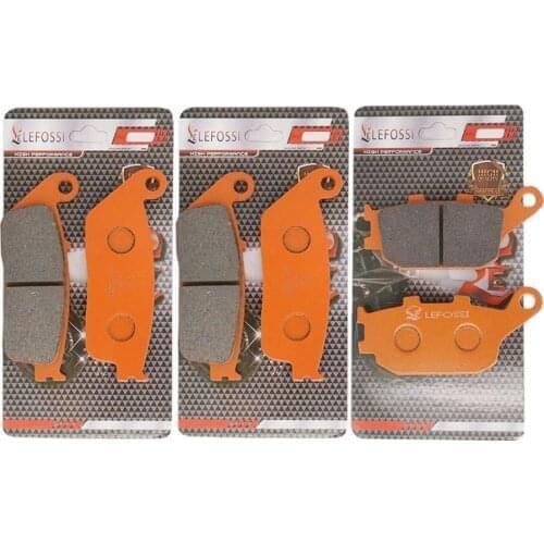 3 Pairs Motorcycle Parts Front Rear Brake Pads Kit For Honda VT1100 95-00 VT1300 2010-2016 VTX1300 03-08 CBF500 04 CB750 92-02