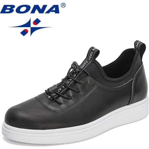 BONA 2021 New Designers Popular Sneakers Men Vulcanized Shoes Casual Fashion Walking Shoes Man Platform Light Shoes Mansculino