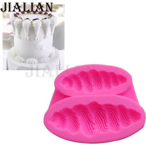 Lace pattern border decoration tool for Wedding party cake fondant DIY silicone moulds Polymer Clay Resin Candy T0889