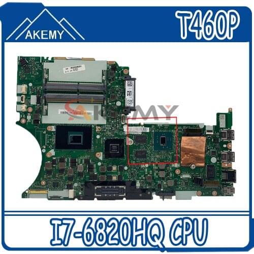 Laptop motherboard For LENOVO Thinkpad T460P Core SR2FU I7-6820HQ Mainboard 01AV866 01YR841 BT463 NM-A611 N16S-GTR-S-A2