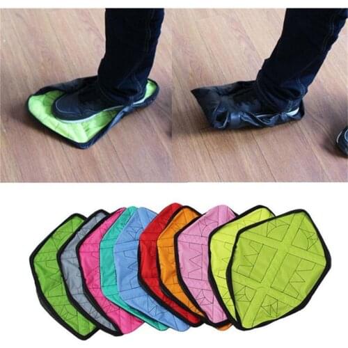Reusable Rug Protective Shoe Dust Covers 42x29cm Handsfree Automatic Step Sock Shoes Cover Reusable Shoes Covers Carpet Protect