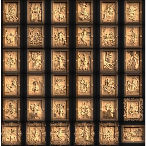 50pcs Hero Mythology 3d STL Model for CNC Router 3D Printer in frame 3d model relief STL format Artcam Aspire Cut3D Vcarve